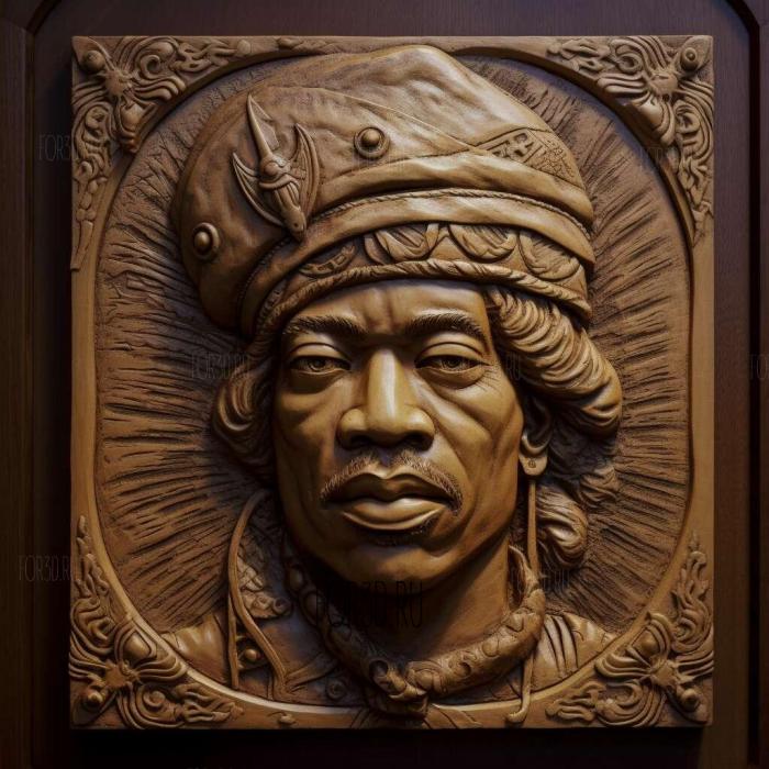 jimi hendrix 3 stl model for CNC